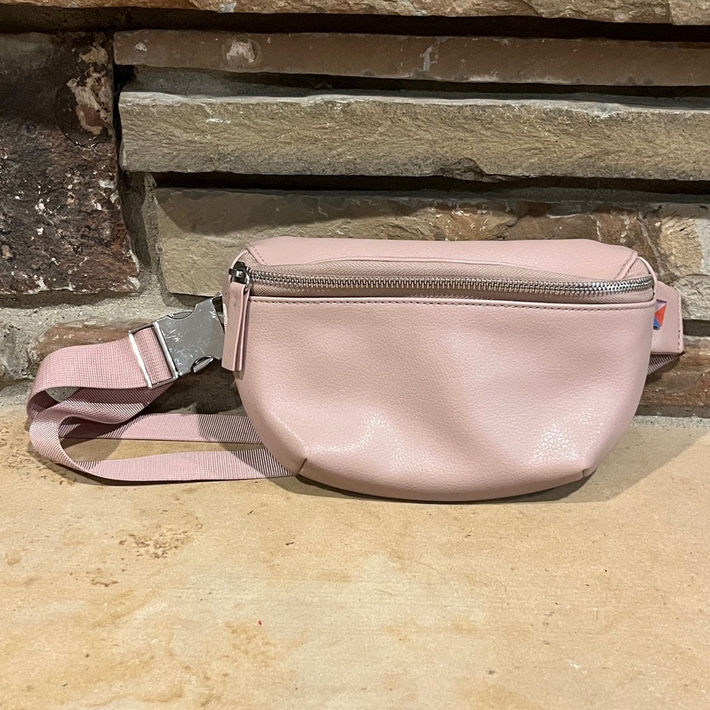 Kibou Blush Vegan Leather Baby Diaper Travel Belt Bag